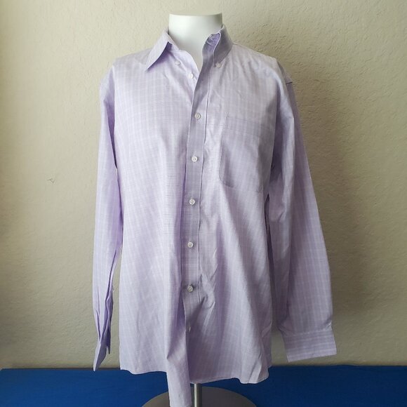 16.5 34/35 Kirkland Signature Men’s Traditional Fit Dress Shirt - Picture 1 of 7